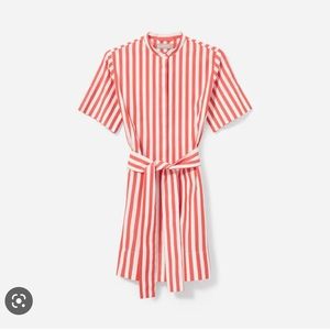 Everlane | The Cotton Collarless Belted Shirtdress | Size 10